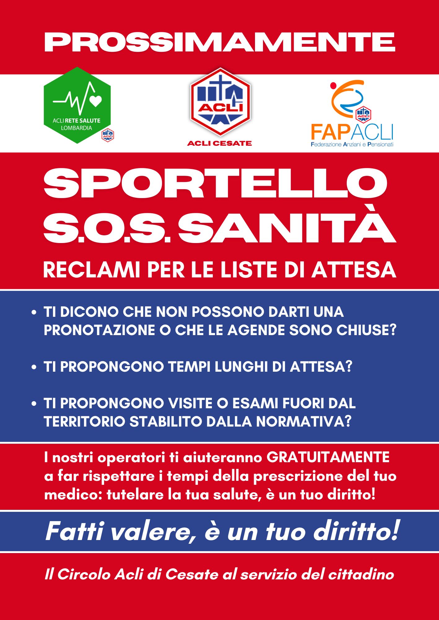 prossimamente sportello sanitario